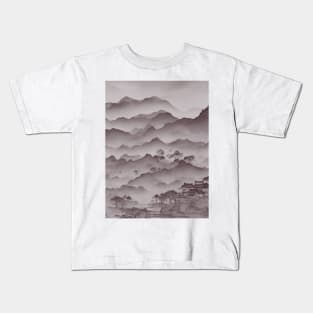 chinese town painting Kids T-Shirt